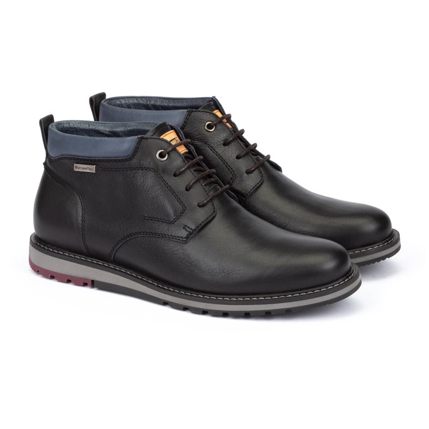 Men's Pikolinos BERNA Ankle Boots Black | NZ S97321A